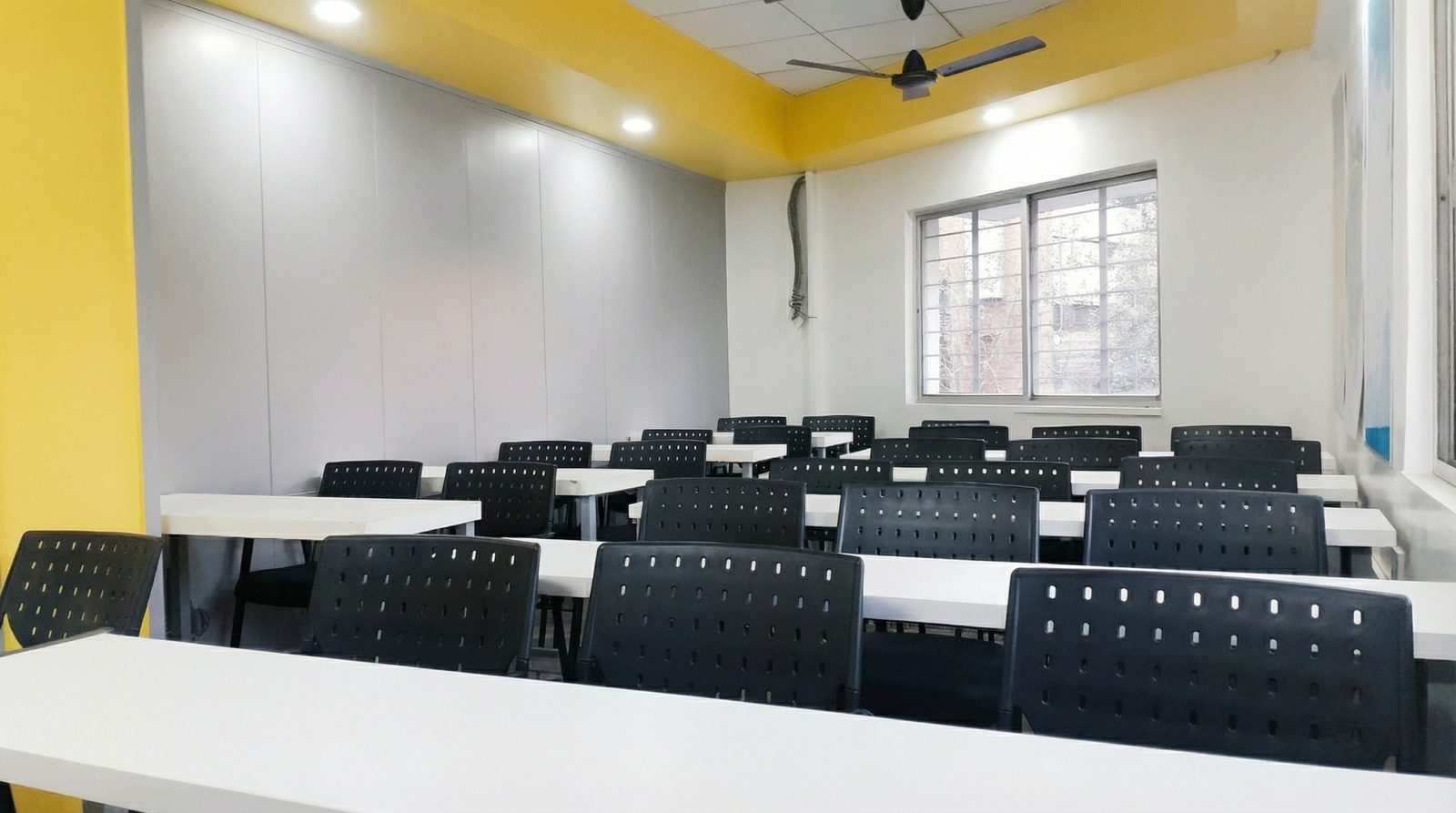 Training Room, Shivaji Nagar — colour-accented training space at TSPACES Pune